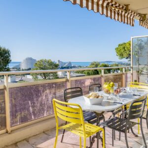 Magnifique 3P terrasse vue Mer 2 ch clim parking garage piscine tennis plancha wifi